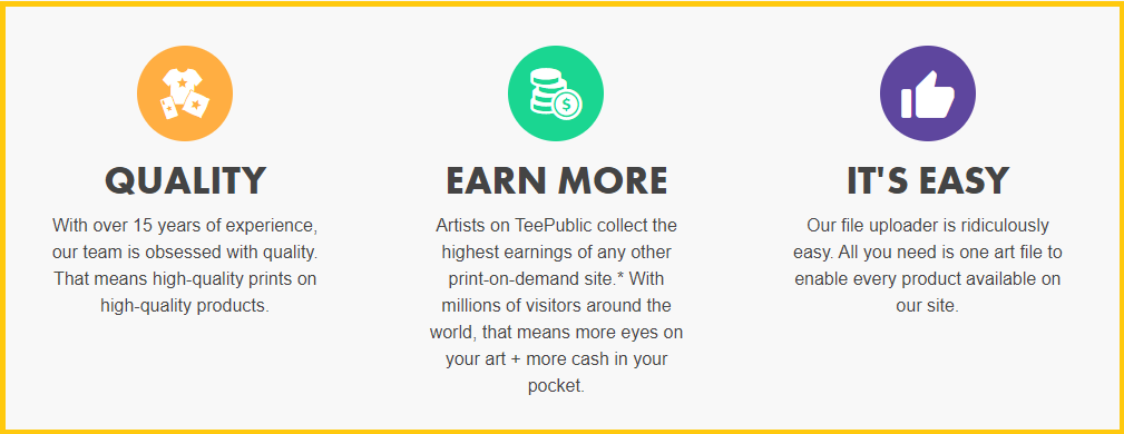 Is Teepublic a scam_teepublic_advantages_screenshot