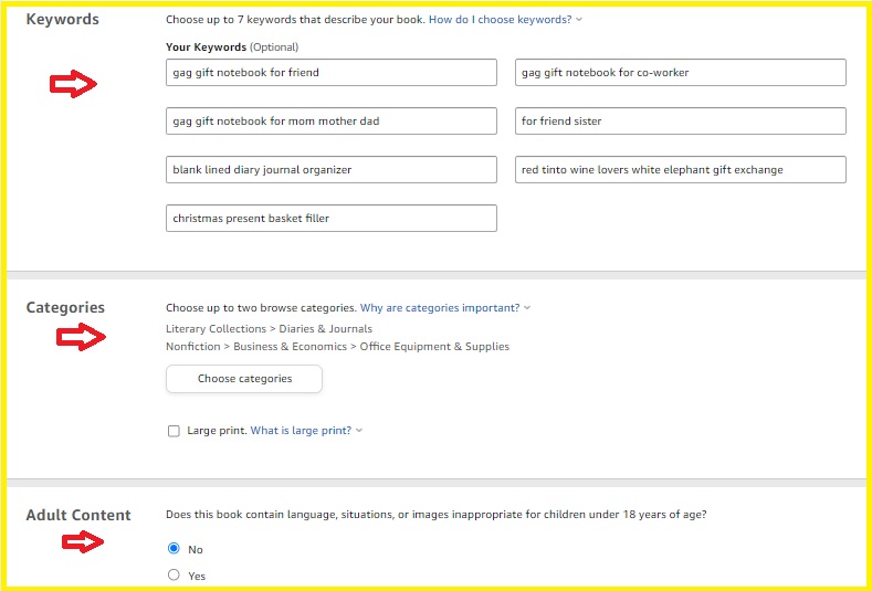 How_to_upload_a_book_on_amazon-keywords-categories